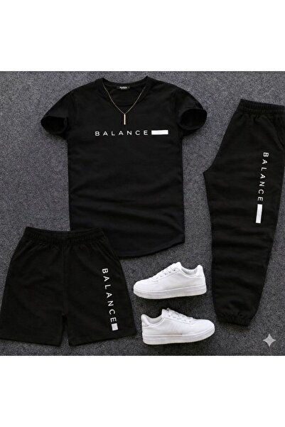 Gutsy Μπλουζάκι, Φόρμα, Σορτς, Σετ 3 τεμαχίων, Με στάμπα Balance, Ανδρικό / Γ...