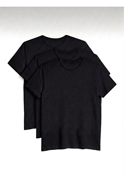 Bürke Ανδρικό/Unisex μπλουζάκι 3 τεμαχίων σε μαύρο χρώμα, 100% βαμβάκι, με λα...