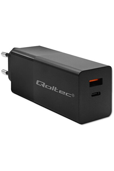 Qoltec 52382 GaN POWER PRO încărcător |   1xUSB tip C |   1xUSB A |   100W | ...