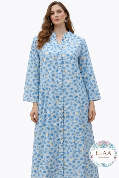 ELLA 2026 Summer Jalabiya with a Unique Feminine Floral Pattern