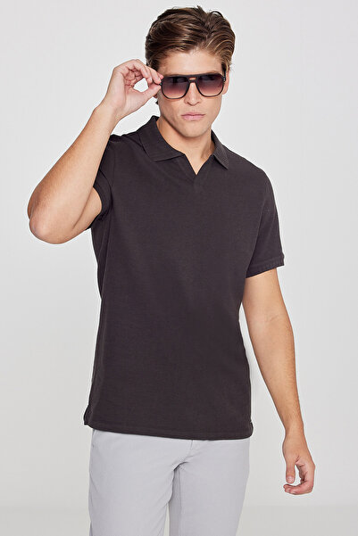 ALTINYILDIZ CLASSICS Κοντομάνικο polo - Καφέ - Στενή εφαρμογή