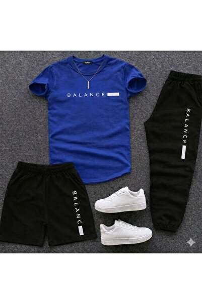 Gutsy Μπλουζάκι, Φόρμα, Σορτς, Σετ 3 τεμαχίων, Με στάμπα Balance, Ανδρικό / Γ...