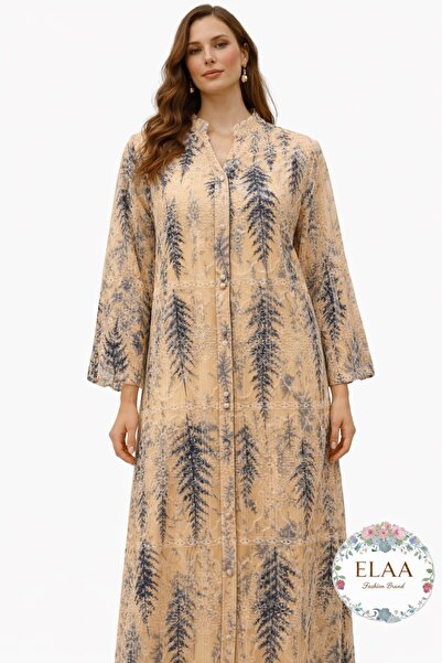 ELLA 2026 Summer Quilted Jalabiya with Hollow Out Design and Soft Colors