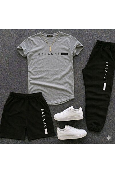 Gutsy Μπλουζάκι, Φόρμα, Σορτς, Σετ 3 τεμαχίων, Με στάμπα Balance, Ανδρικό / Γ...