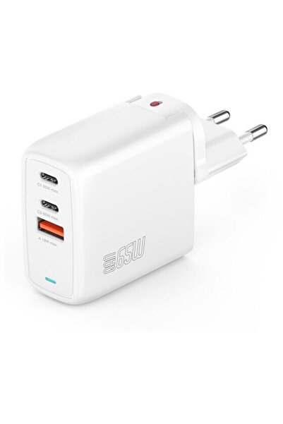 4smarts Adaptor de încărcare GaN Flex 2xType-C + 1 USB, 65W, alb