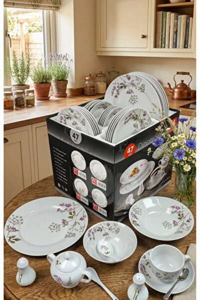 AR HOME 47 Pieces Porcelain Dinner Set