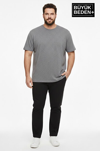 Superlife Ανδρικό Μπλουζάκι Βασικής Σειράς σε Μεγάλα Μεγέθη – Βαμβακερό Απλό ...