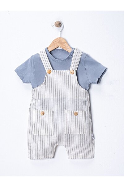 minitix CEPLİ YAZLIK 2'Lİ SLOPET ERKEK BEBEK TAKIMI