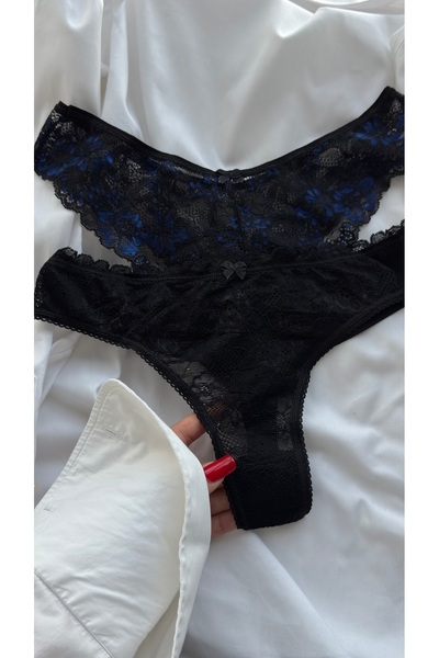 YOYYO Σετ 2 βραζιλιάνικων εσώρουχων με δαντέλα - Κομψό πακέτο εσωρούχων