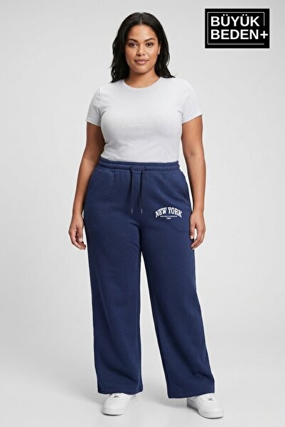 Superlife Γυναικείο παντελόνι φόρμας μεγάλου μεγέθους με φαρδιά μπατζάκια και...