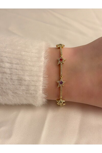 Nilly Jewelry Xuping Renkli Taşlı Yıldız Bileklik