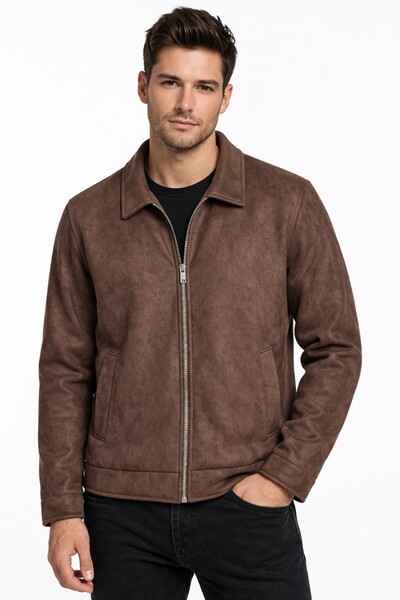 DYNAMO Men's Black Regular Fit Seasonal Suede Sports Coat Bgl-St05013