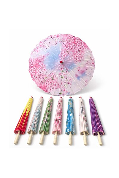 Store Ahşap Dekoratif Çiçekli Şemsiye 55 Cm El Yapımı Otantik Duvar ve Mekân ...