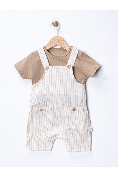 minitix CEPLİ YAZLIK 2'Lİ SLOPET ERKEK BEBEK TAKIMI