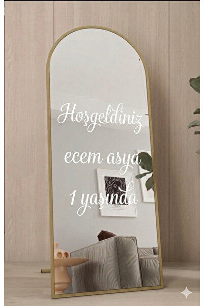 aemedia Kina düğün doğum günü nişan karşilama ayna yazisi folyo beyaz kisiye ...