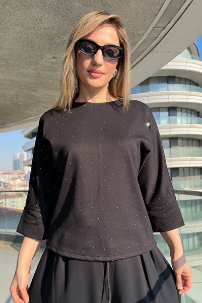 BRGCLOTHING TAŞ DETAYLI PREMİUM BLUZ
