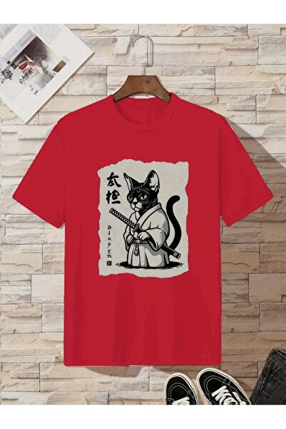 Let's Wear Μπλουζάκι Samurai Cat με στάμπα για παιδιά, 100% βαμβακερό, με λαι...