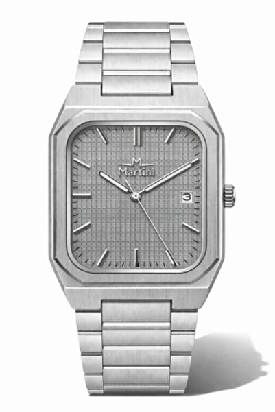 martini Men's Watch Steel Silver Color Gray Dial