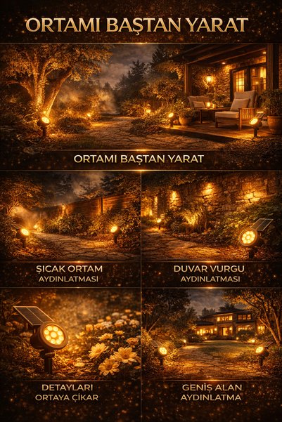 Genel Markalar GÜNEŞ-SOLAR ENERJİLİ * 10 W YÜKSEK IŞIK *ÇİM ARMETÜR * GÜNIŞIĞI RENK