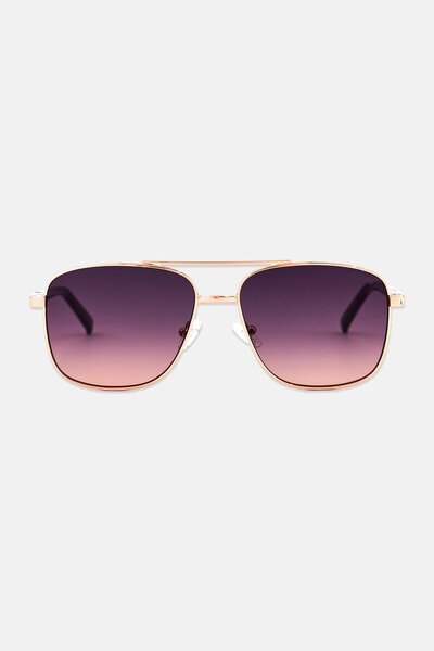 Guess Men GU3040 28B Aviator Sunglasses, Rose Gold