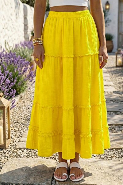 Chiccy Φούστα - Κίτρινο - Regular