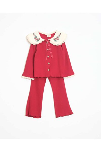 OZZY KİDS Set cu guler pentru fete, brodat cu flori