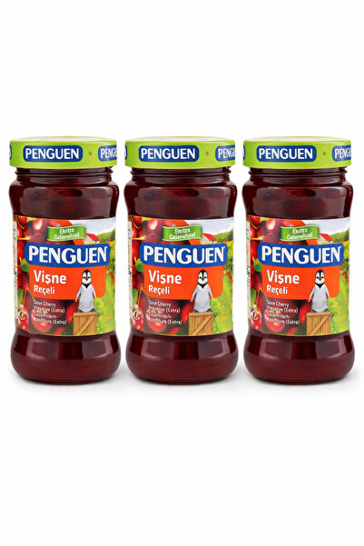 Penguen Vişne Reçeli Ekstra Geleneksel 380 gr x 3 Adet
