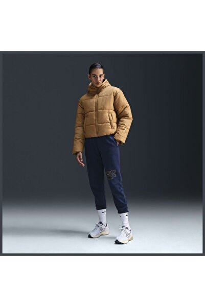 Nike Pantaloni de trening din fleece pentru femei, albastru marin