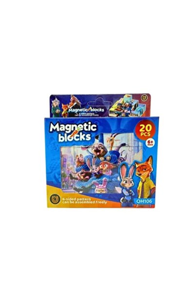 SIGMA TOY Σετ 20 Μαγνητικών Κύβων Ζωούπολης