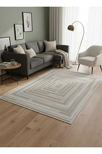 Excellence Narbe NB02 Krem Bej Spiral Labirent Salon Halısı 150x220 — İç İçe ...