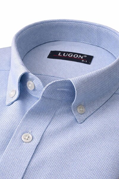 CLASSİCS MEN Ανδρικό πουκάμισο Lugon Classic με κανονική εφαρμογή και μακριά ...