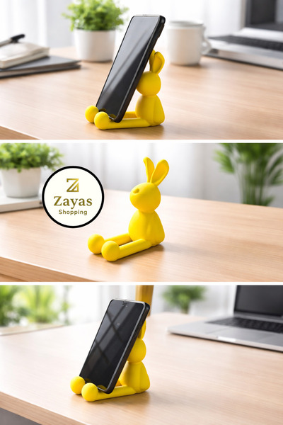 Zayas Shopping Cute Rabbit Phone Stand – Phone Holder for Office & Home