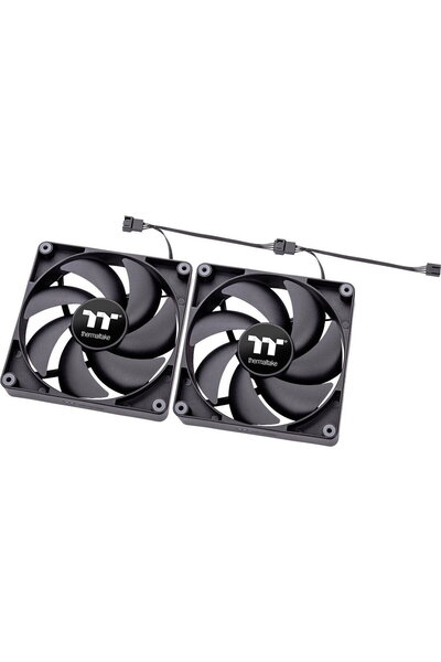 THERMALTAKE Set de 2 ventilatoare negre CT120 de 120mm