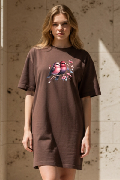 HOFFNUNG Γυναικείο νυχτικό με κοντό μανίκι και λαιμόκοψη ποδηλάτου