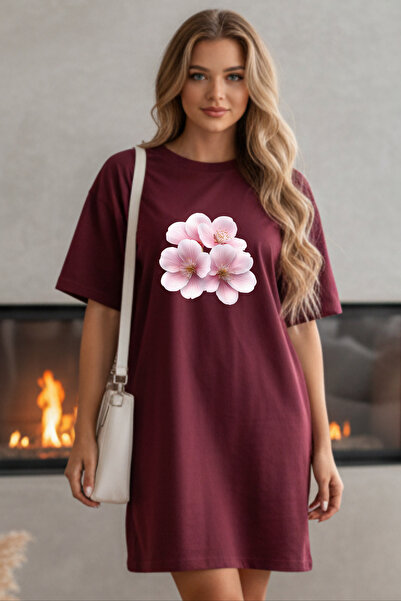 bellanova Elbisee Oversize Γυναικείο Φόρεμα – Με Ελάχιστα Λουλουδάτα Σχέδια