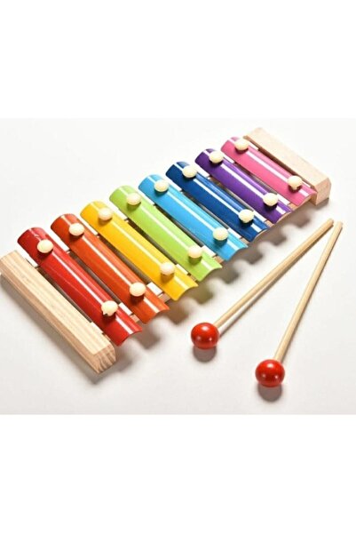 Generic Brand Wooden Xylophone 8 Note Xylophone Instrument Cellophane Toy Col...