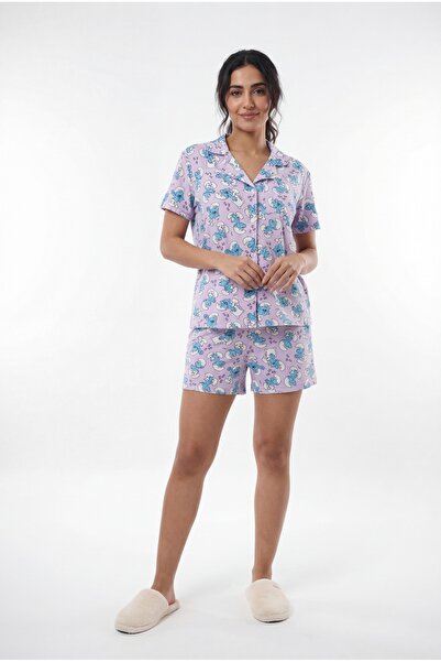 SOULTAN Womens Short Sleeve Night Wear Set