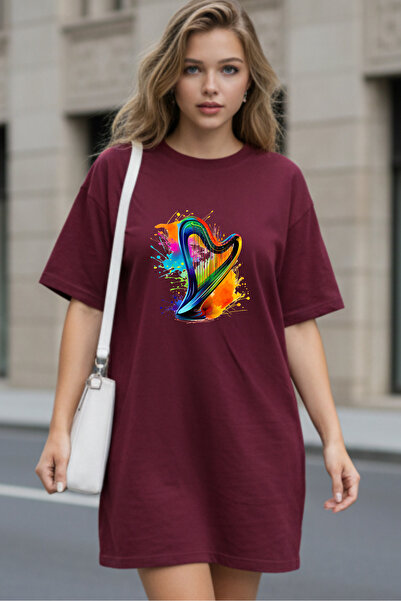 bellanova Elbisee Γυναικείο Φόρεμα Άνετης Γραμμής – Μουσικό Τύπωμα