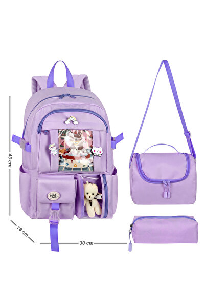 WMİLANO Κορεάτικου στυλ τσάντα δημοτικού σχολείου για κορίτσια με αξεσουάρ αρ...