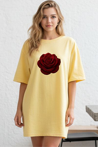 HOFFNUNG Γυναικείο νυχτικό με κοντό μανίκι και λαιμόκοψη ποδηλάτου