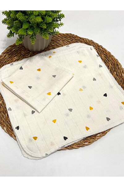 LUMİBABY BUTİK 2 Layers of Muslin Mouth Wipes (8 Pieces)
