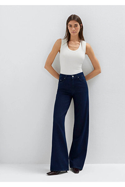 Mavi Malibu Βαμβακερό Τζιν Παντελόνι με Φαρδιά Γραμμή και Ψηλή Μέση 1010152