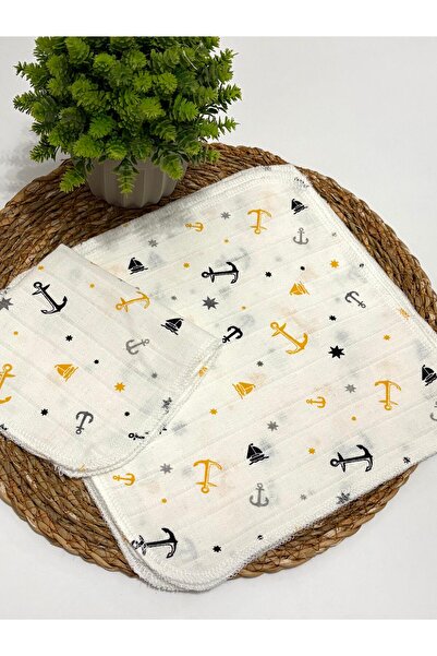 LUMİBABY BUTİK 2 Layers of Muslin Mouth Wipes (8 Pieces)