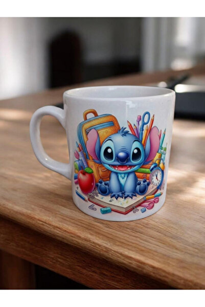 Renklerin Atölyesi Stich baskili kupa bardak