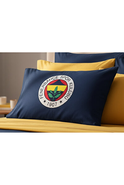 Zorluteks Față de pernă galbenă și bleumarin 50x70 cm (1 bucată) – 100% bumba...