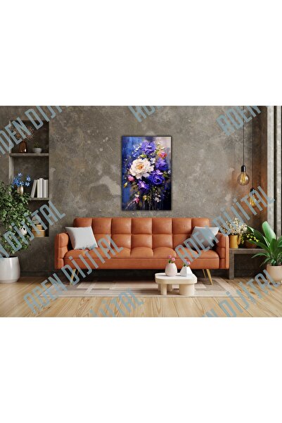 Aden TABLOU PE PÂNZĂ CU FLORI DECORATIVE DIGITALE