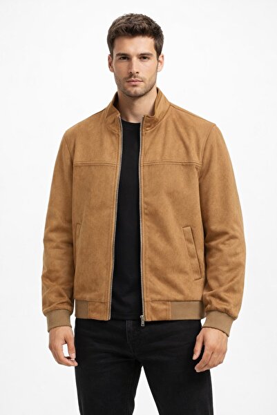 DYNAMO Ανδρικό αθλητικό παλτό από σουέτ με κανονική εφαρμογή και γιακά, εποχι...