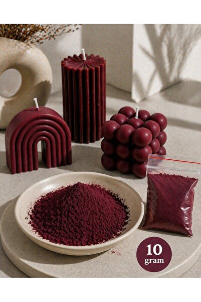 DOĞAN MUM Mum boyası 10 gram bordo premium pigment toz boya