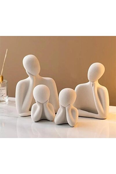 Bernami Sözdekor Blue Avm Concrete Sculpture Object Figurine Family