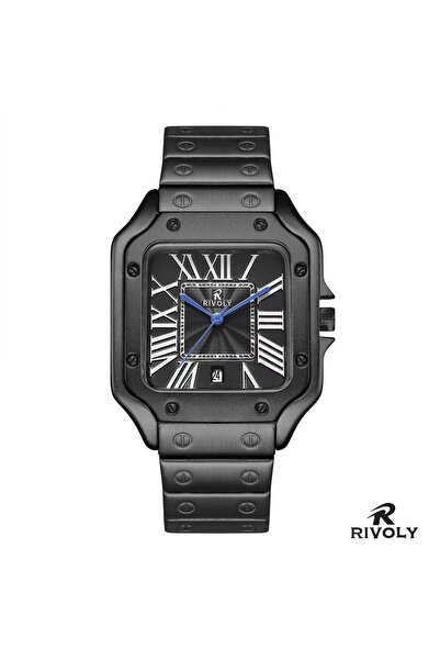 Rivoly Men's Gift Four Time Black Color Waterproof Watch